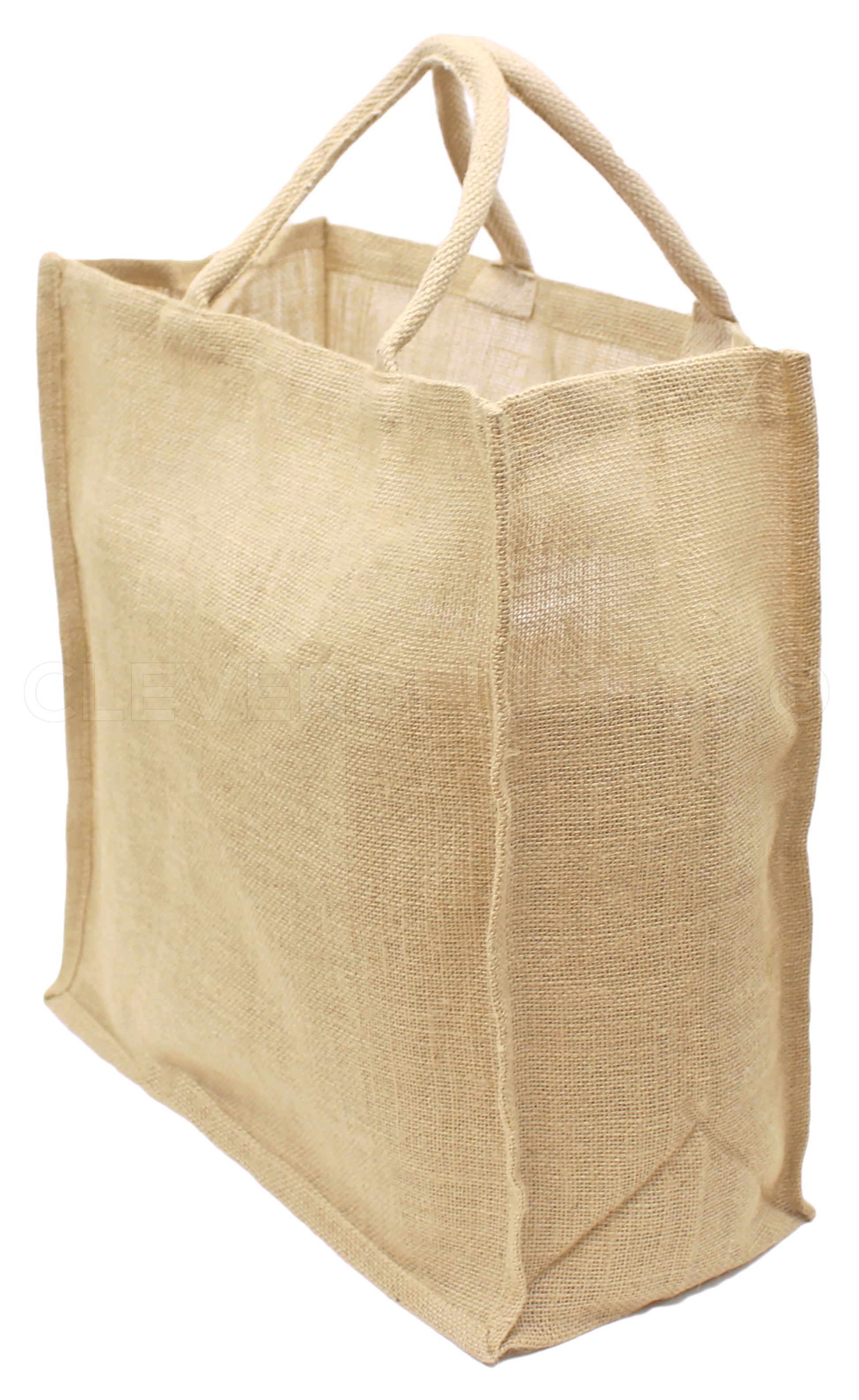 Natural Burlap Shopping Bags - 16" x 17" x 8"