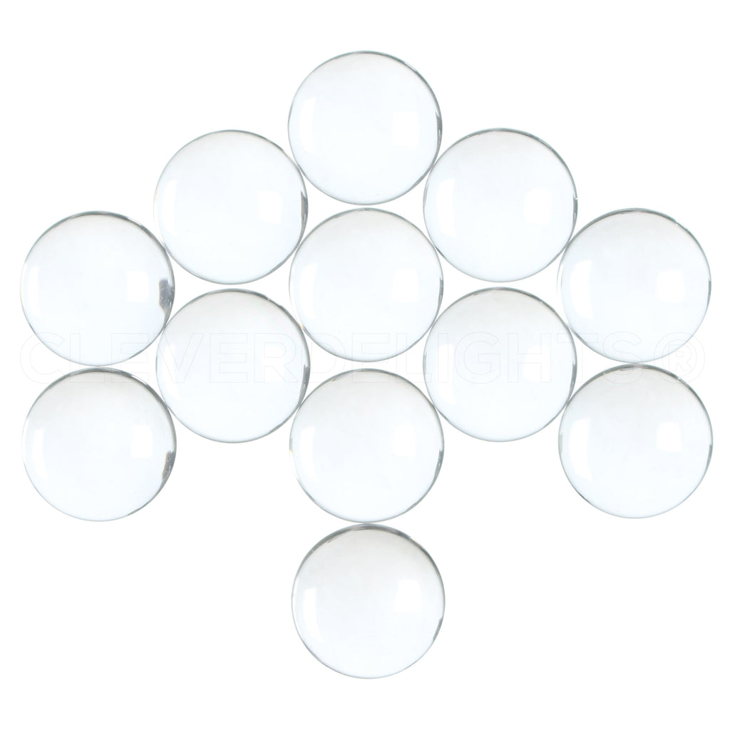 CleverDelights 18mm (11/16) Round Glass Cabochons