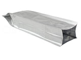 Silver Coffee Bags with Degassing Valve - 1 Pound (16oz)