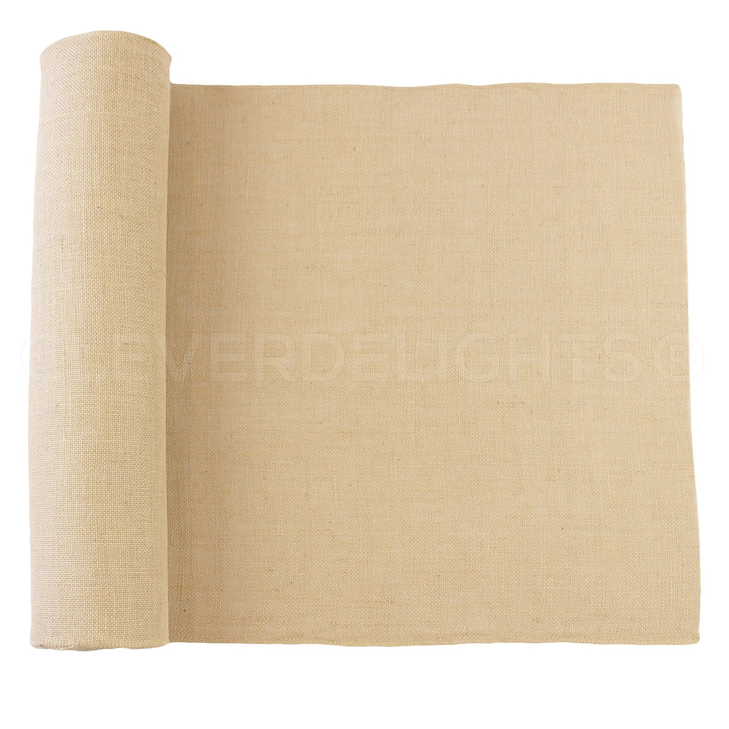 24" Natural Burlap Roll - Finished Edges