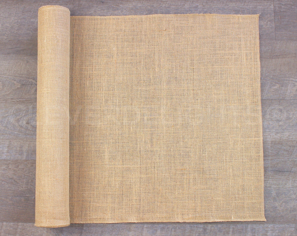 24" Natural Burlap Roll - Finished Edges