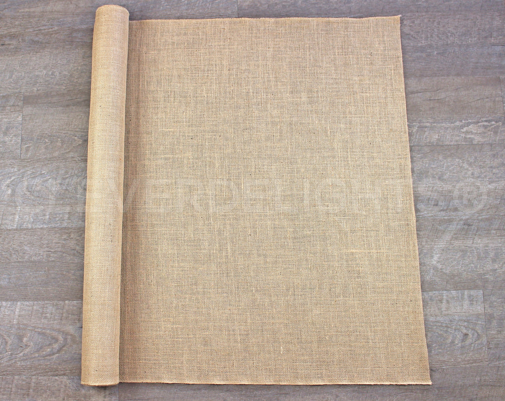 36" Natural Burlap Roll - Finished Edges