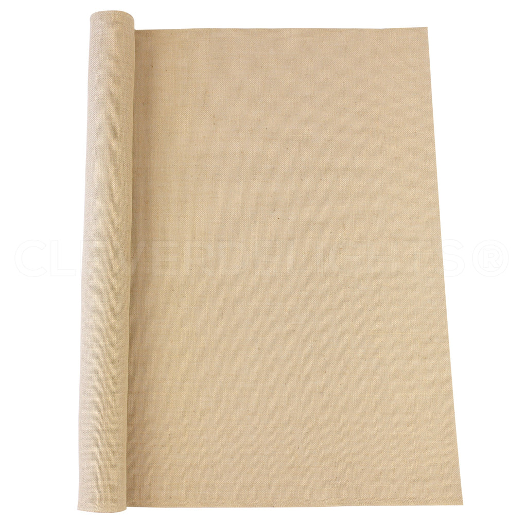 36" Natural Burlap Roll - Finished Edges