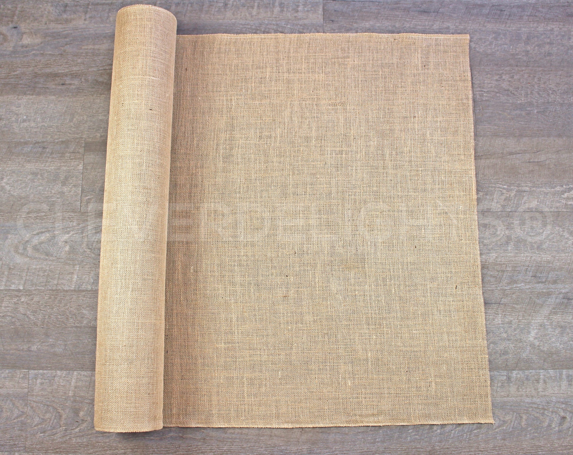 36" Natural Burlap Roll - Finished Edges