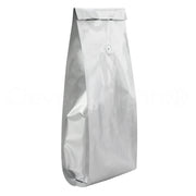 Silver Coffee Bags with Degassing Valve - 5 Pound