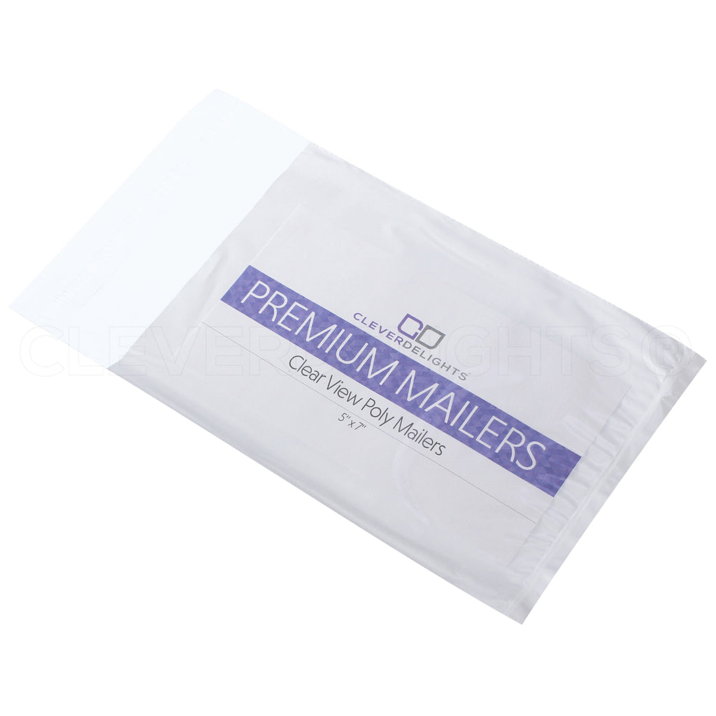 Clear Front Poly Mailers - Sizes 5" x 7" to 7.5" x 10.5"