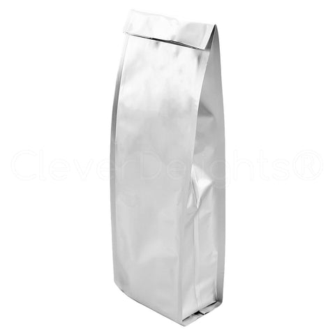 Silver Coffee Bags - 1 Pound Bag (16oz)