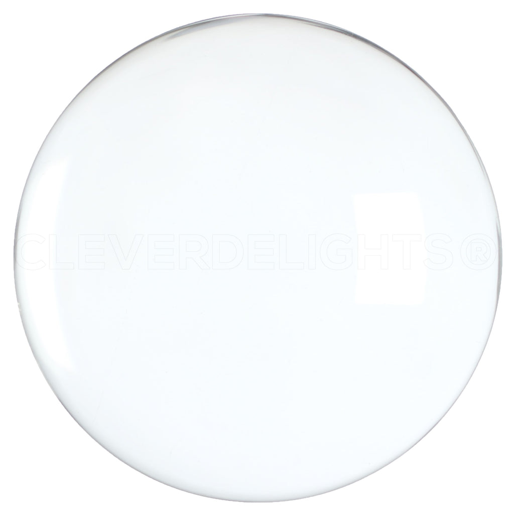 50 pcs Clear Glass Cabochons, 25mm diameter, Flat Round - Button Boy
