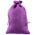 Purple Burlap Bags - 8" x 12"