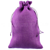 Purple Burlap Bags - 8" x 12"