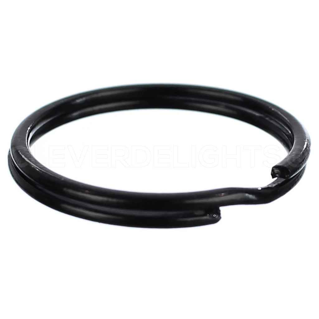 Split Key Rings - Dark Black - 9/16" to 2"