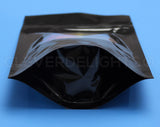 Glossy Black Stand-Up Window Pouches - 2oz - 4" x 6" x 2"