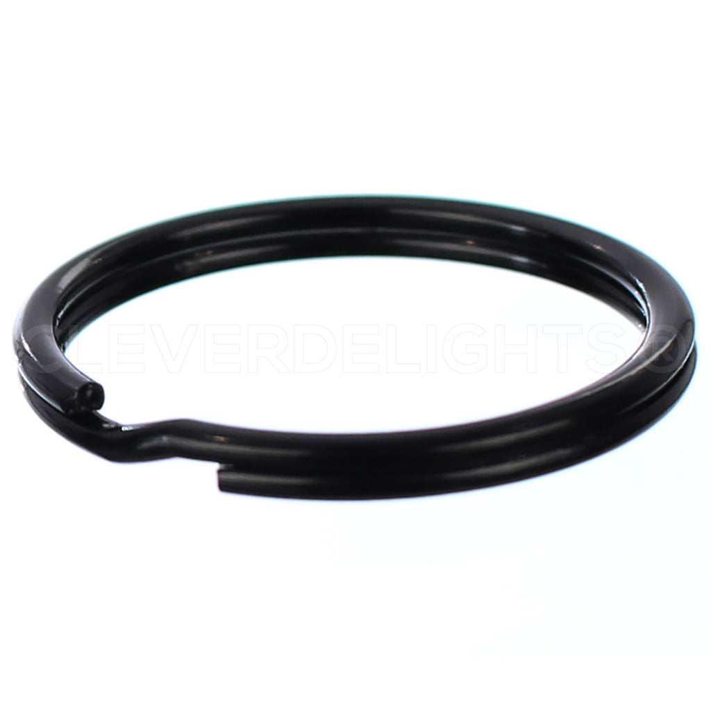 Split Key Rings - Dark Black - 9/16" to 2"