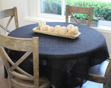 Black Burlap Tablecloths - 60" x 60" - Finished Edge