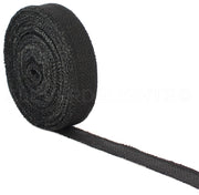 1" Black Burlap Ribbon - Finished Edge - 25 Yards