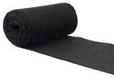 6" Black Burlap Roll - Finished Edges