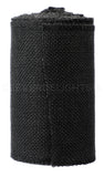 6" Black Burlap Roll - Finished Edges