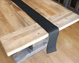 6" Black Burlap Roll - Finished Edges