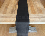 9" Black Burlap Roll - Finished Edges