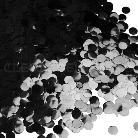 3/8" Round Shiny Confetti - Metallic Colors - Bulk 10oz Can