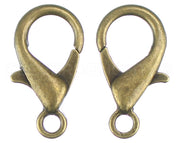 Lobster Clasps - 21x12mm - Antique Bronze Color