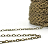 Cable Chain - 5x7mm Link - Antique Bronze Color