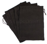 Black Burlap Bags - 10" x 14"