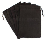 Black Burlap Bags - 8" x 12"