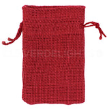 Red Burlap Bags - 4" x 6"