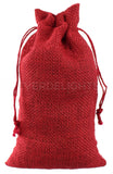 Red Burlap Bags - 6" x 10"