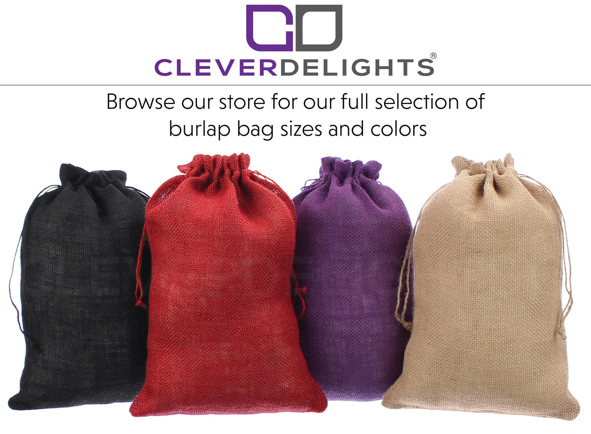 Red Burlap Bags - 6" x 10"