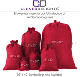 Red Burlap Bags - 18" x 24"