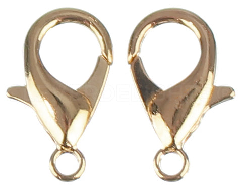 Lobster Clasps - 14x8mm - Champagne Gold Color