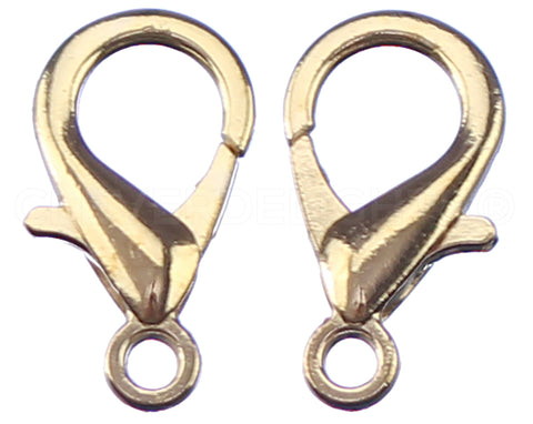 Lobster Clasps - 21x12mm - Champagne Gold Color