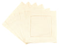 6" Hemstitch Cocktail Napkins - Linen/Cotton Blend - Cream
