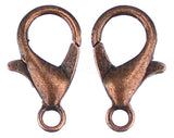 Lobster Clasps - 12x6mm - Antique Copper Color
