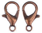 Lobster Clasps - 12x6mm - Antique Copper Color