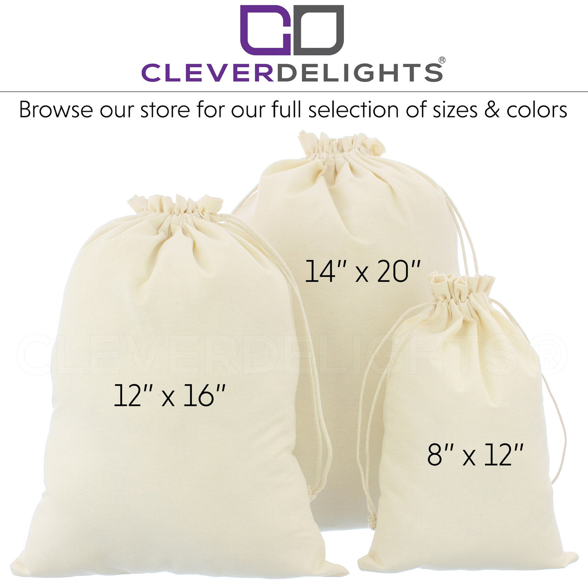 Cotton Bags - 12" x 16"
