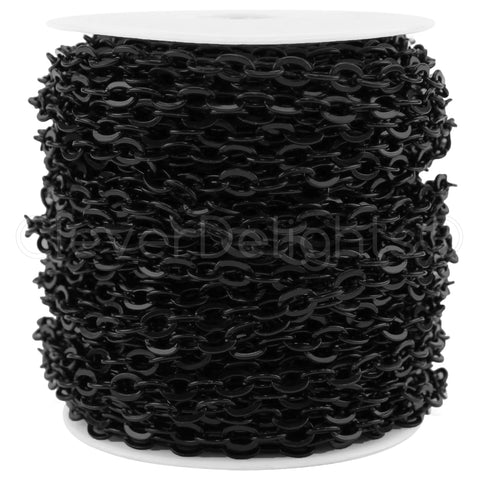 Cable Chain - 5x7mm Link - Dark Black Color