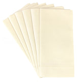 20" Hemstitch Dinner Napkins - Linen/Cotton Blend - Cream