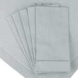 20" Hemstitch Dinner Napkins - Linen/Cotton Blend - Gray