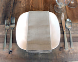 20" Hemstitch Dinner Napkins - 100% Linen - Natural