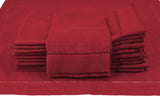 20" Hemstitch Dinner Napkins - Linen/Cotton Blend - Red