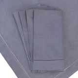 20" Hemstitch Dinner Napkins - Linen/Cotton Blend - Slate