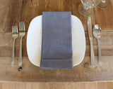 20" Hemstitch Dinner Napkins - Linen/Cotton Blend - Slate