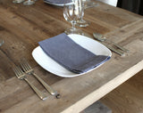 20" Hemstitch Dinner Napkins - Linen/Cotton Blend - Slate