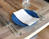 20" Hemstitch Dinner Napkins - Linen/Cotton Blend - White