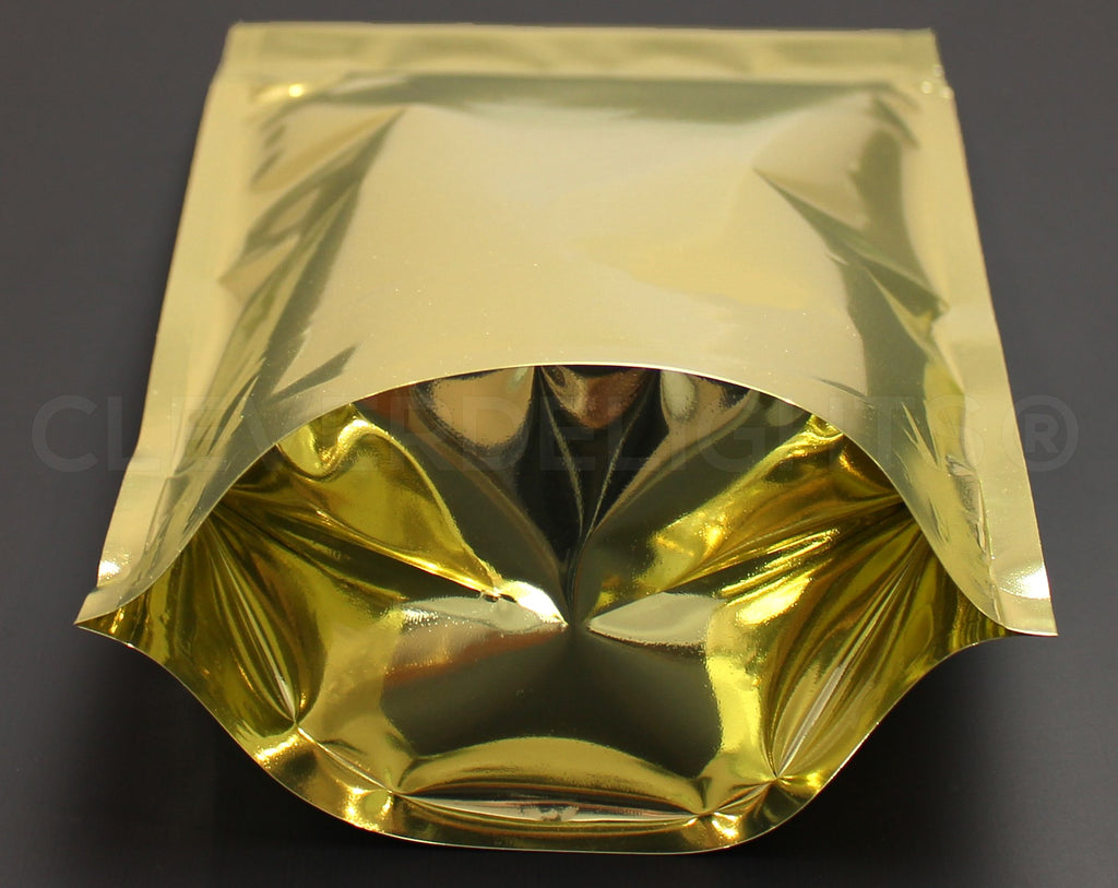 Gold Stand-Up Pouches - 16oz - 7" x 11.5" x 4"