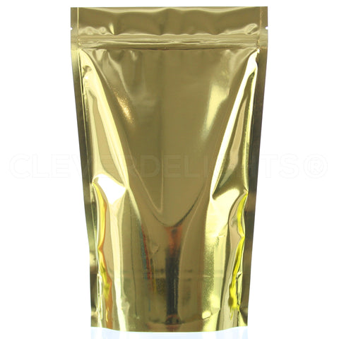 Gold Stand-Up Pouches - 16oz - 7" x 11.5" x 4"