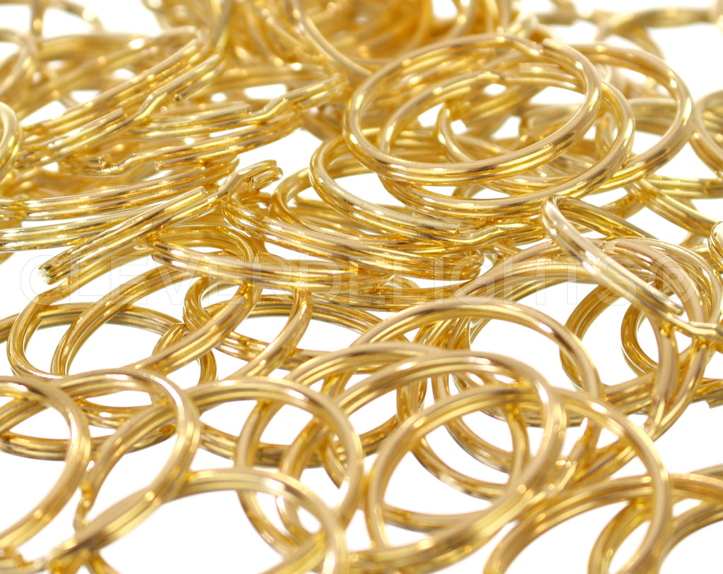 Split Key Rings - Gold Color - 9/16" to 1 3/8"